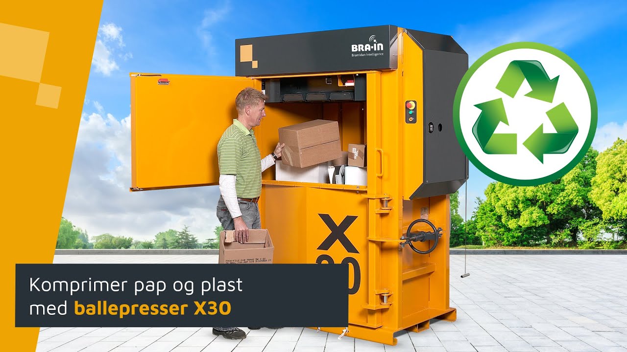 Bramidan ballepresser X30 komprimerer til meget kompakte baller