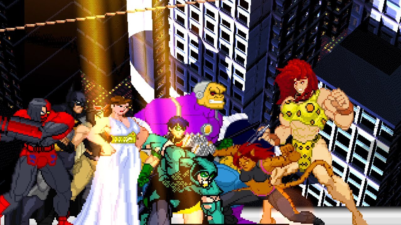 Knightmare Catwoman, Batman, Robin, Wonder Woman N52 Vs Cheetah, Giganta, Mongul, and Green Arrow
