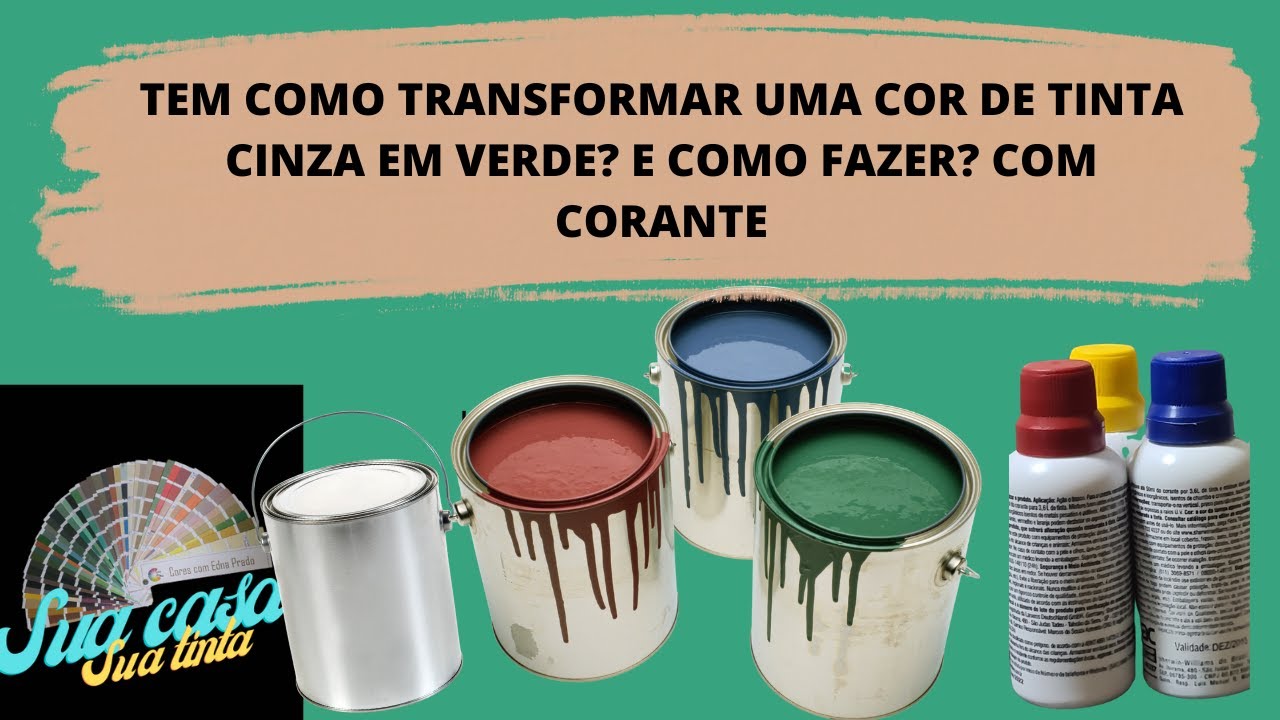 TEM COMO TRANSFORMAR UMA COR DE TINTA CINZA EM VERDE?