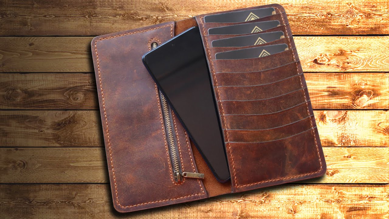 leather coat wallet tutorial: make a long wallet with the least amount of leather waste!+pdf pattern