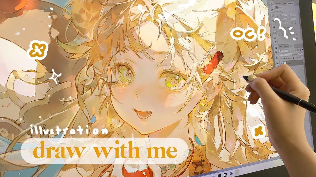 Рисуй со мной🌞🍎Путешественник // Photoshop speedpaint