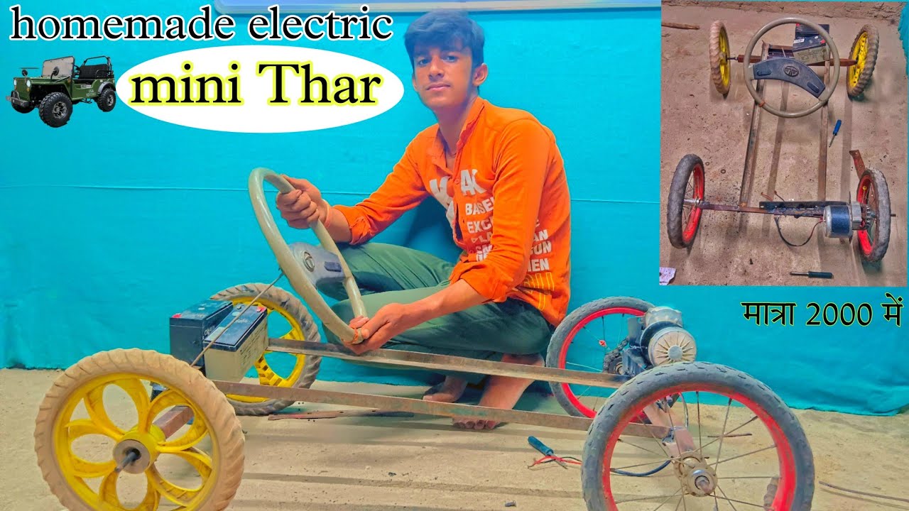homemade electric mini Jeep 😱सबसे सस्ता इलेक्ट्रिक जीप✨