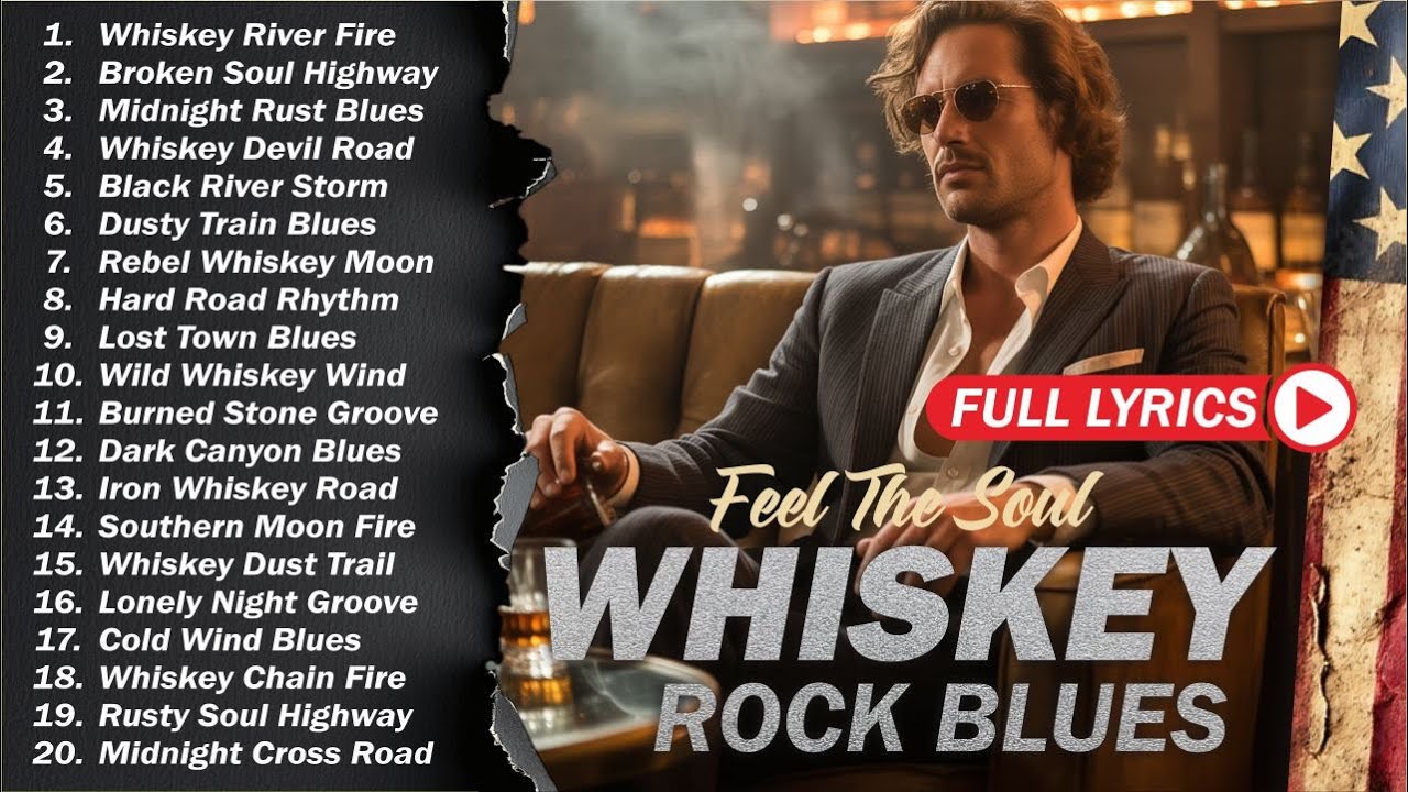 Whiskey Blues & Rock Classics 🎵 The Ultimate Blues Guitar Mix | Relaxing Night Music for Soul & Rest