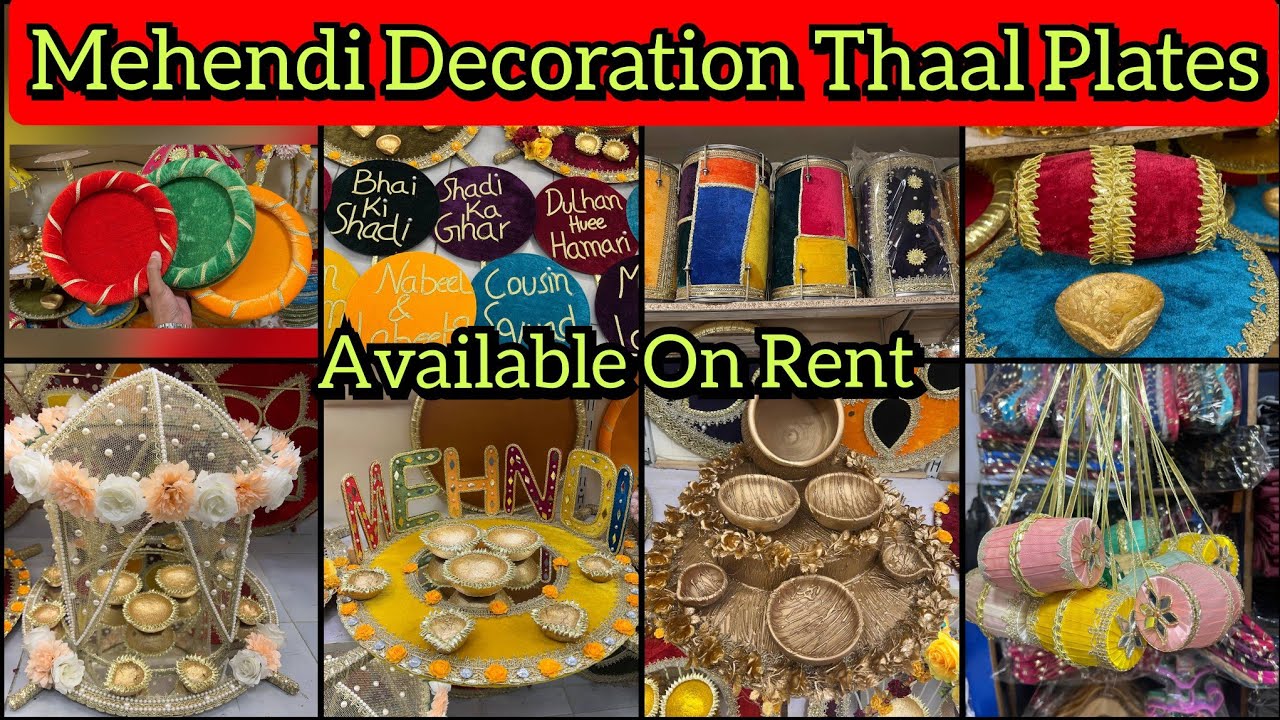 Mehendi Thaal And Plates On Rent | Liberty Market Lahore | Mehendi Decoration | Muhibullah Malik