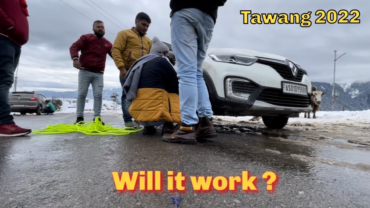 Tawang 2022 - Ep 3 | Tying Rope Snow Chain | Arunachal Pradesh
