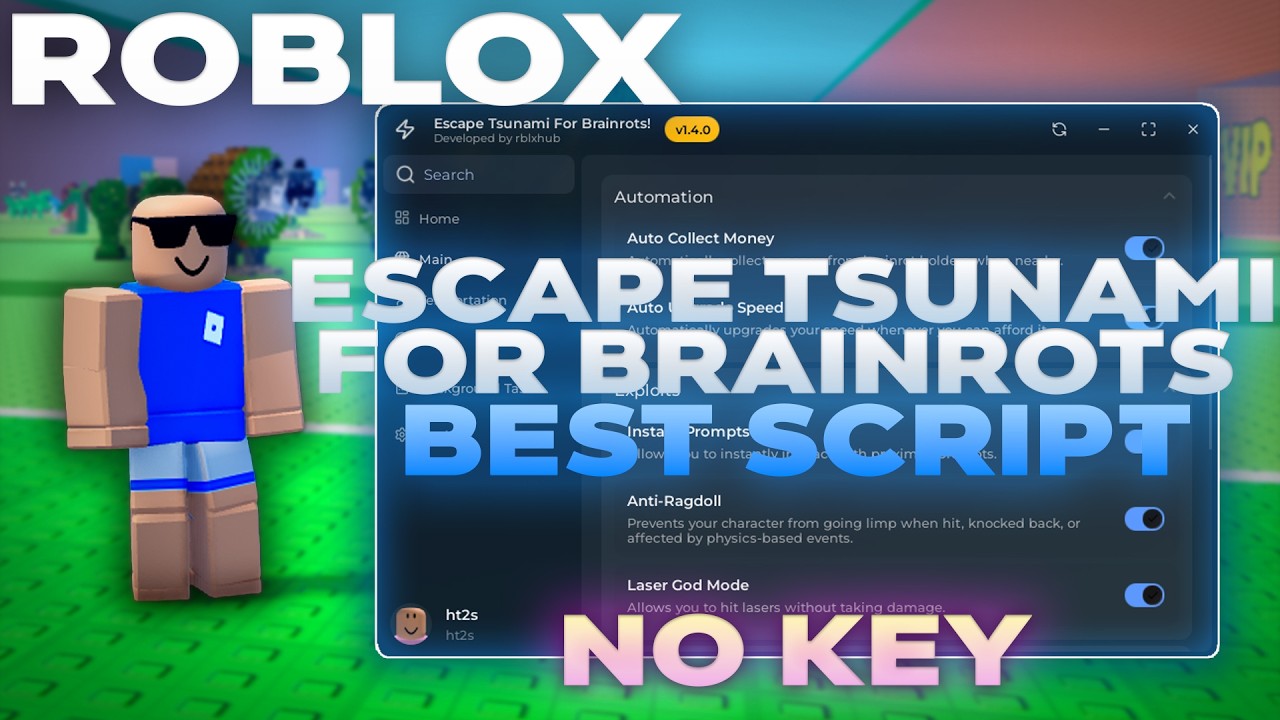 [🔥NO KEY] Roblox Escape Tsunami For Brainrots Script | God Mode, Instant Grab & More! (Working 2026)