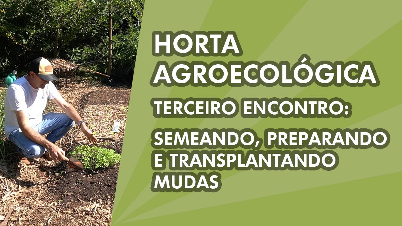 Horta Agroecológica - 3º Encontro (Parte 1) - Semeando, Preparando e Transplantando Mudas