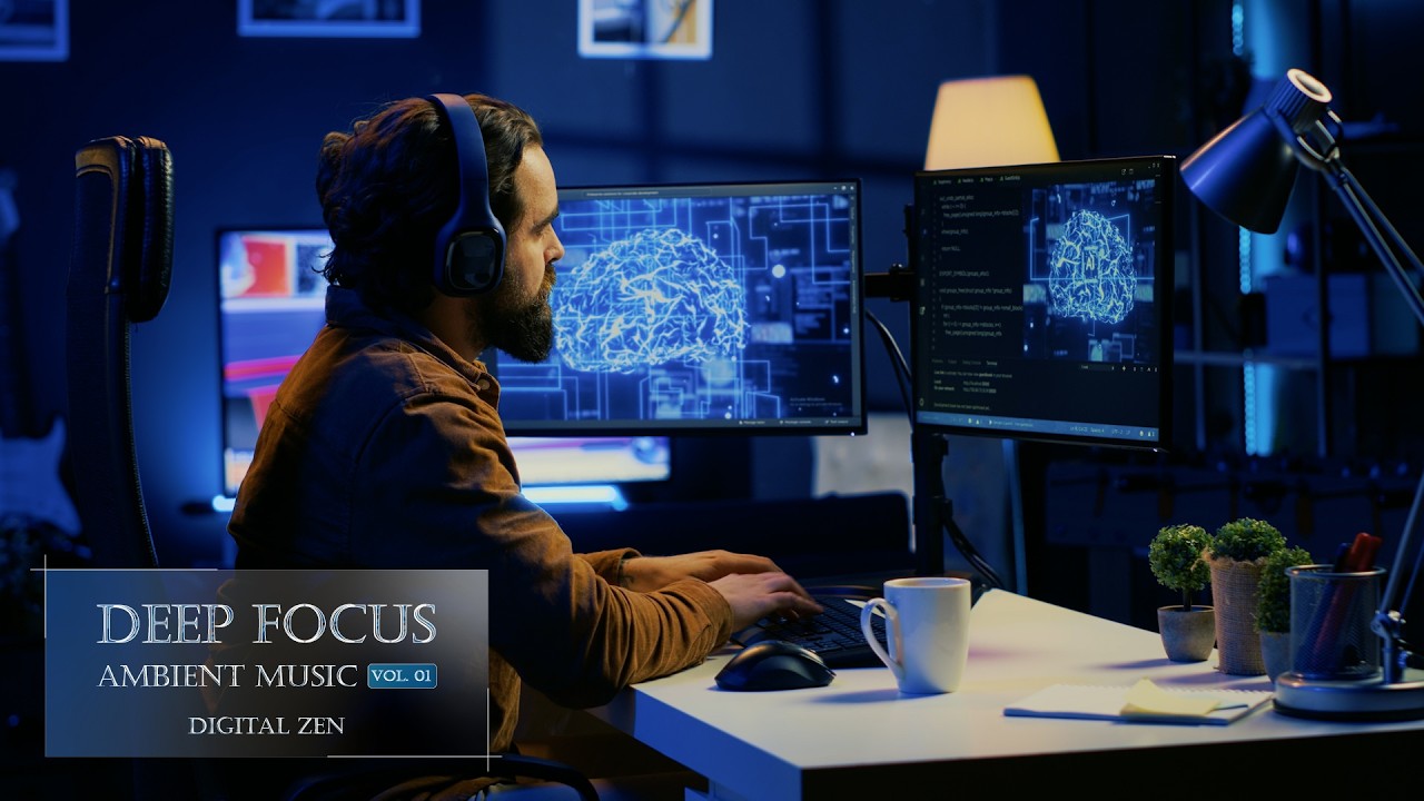 Deep Focus Ambient Music for Coding, Work & Study 💻 1.5H | Digital Zen | Vol. 01