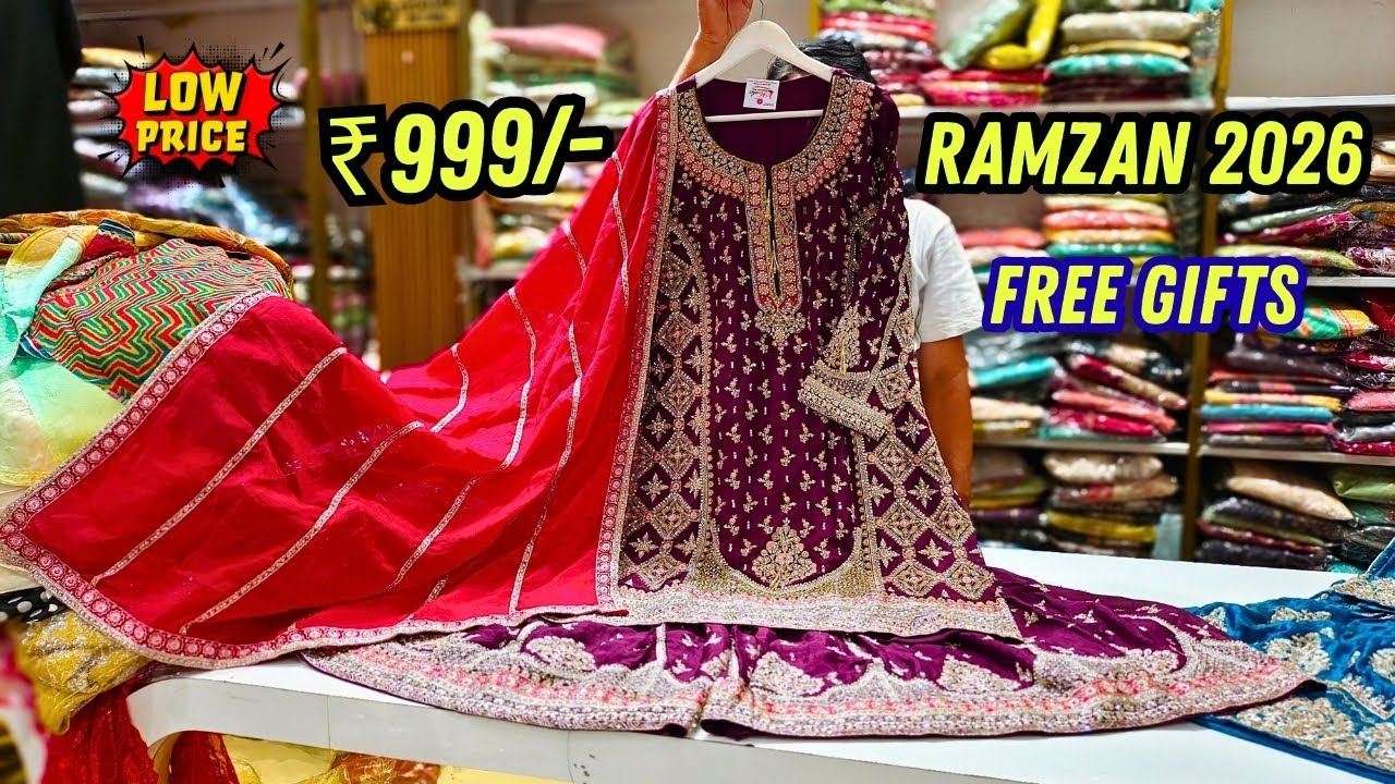 🔥Flat 60% OFF | FREE Saree Pakistani Designer Suits Wedding Damaka Manha Wholesale