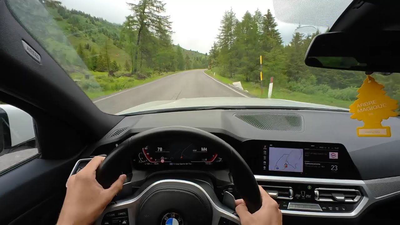 BMW 320D Touring xDrive MSport Passo del Tonale Test ride on board