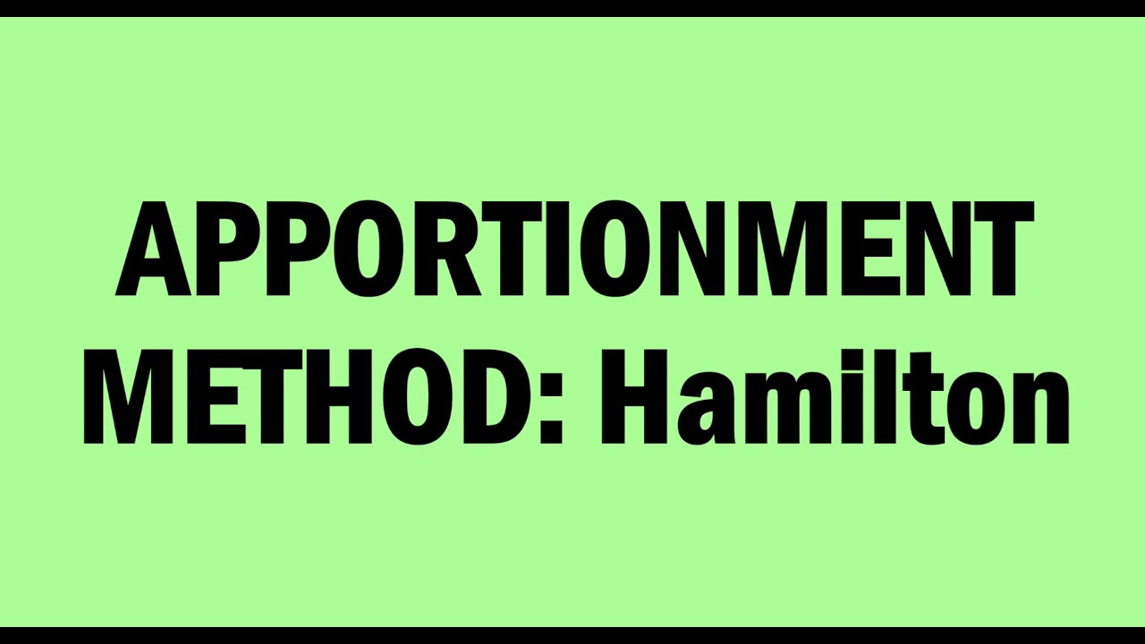 Apportionment Method: HAMILTON | TAGALOG-ENGLISH