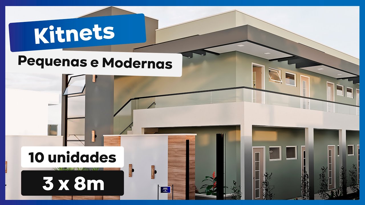 kitnets pequenas e modernas | 3 x 8m | viver de kitnet | 10 kitnets bem aproveitados