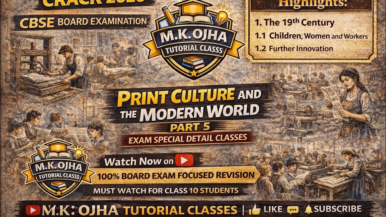 CBSE exam crack print culture and modern world part 5 