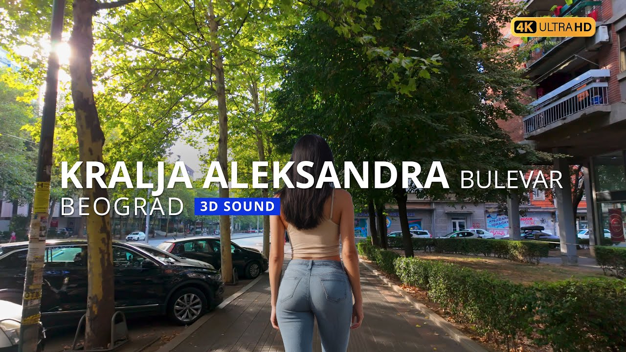 Serbia | Belgrade | Kralja Aleksandra Bulevar | Walking Tour | 4K | 3D Sound #travel #3dsound