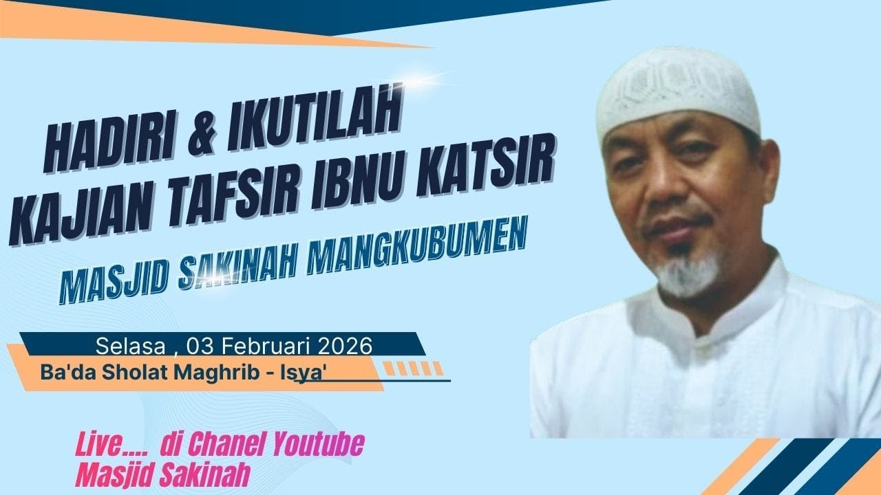 LIVE STREAM......PEMBAHASAN KITAB TAFSIR IBNU KATSIR OLEH Ust. Dr. HANIFULLAH SYUKRI, M.Hum.