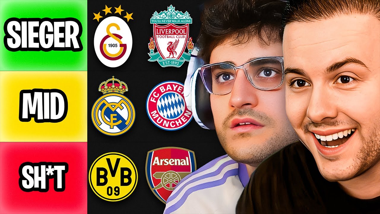 FUSSBALL RANKING!🤔⚽️ mit Eli, GamerBrother, TisiSchubech & Willy