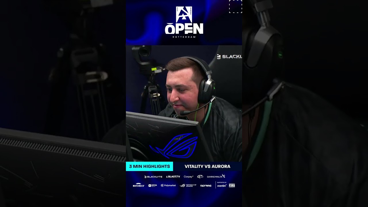 VITALITY vs AURORA in 3 MIN on BLAST Premier Open Rotterdam 2026 #blast #rotterdam #cs #cs2