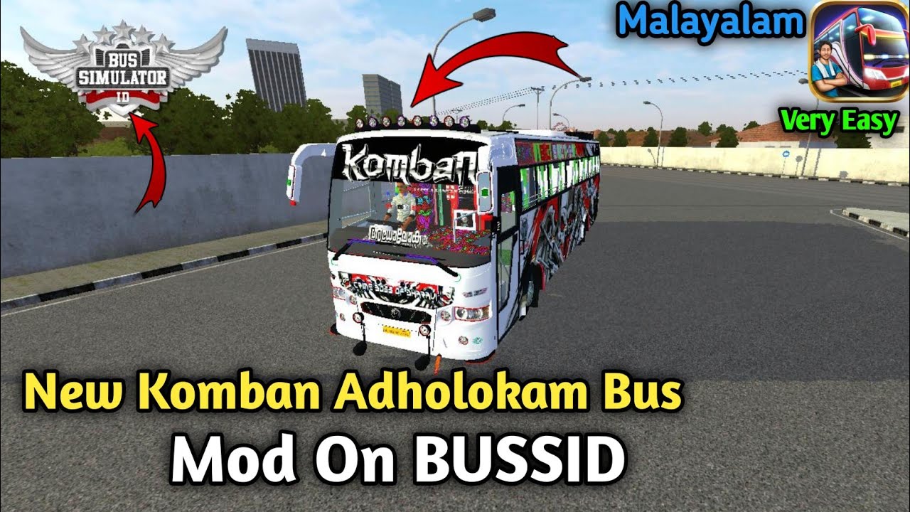 How To Add New Komban Adholokam Bus Mod On BUSSID |Malayalam| [6K Tech]