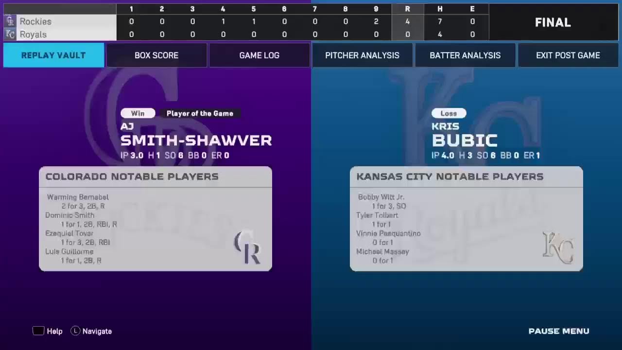 Royals vs Rockies ST