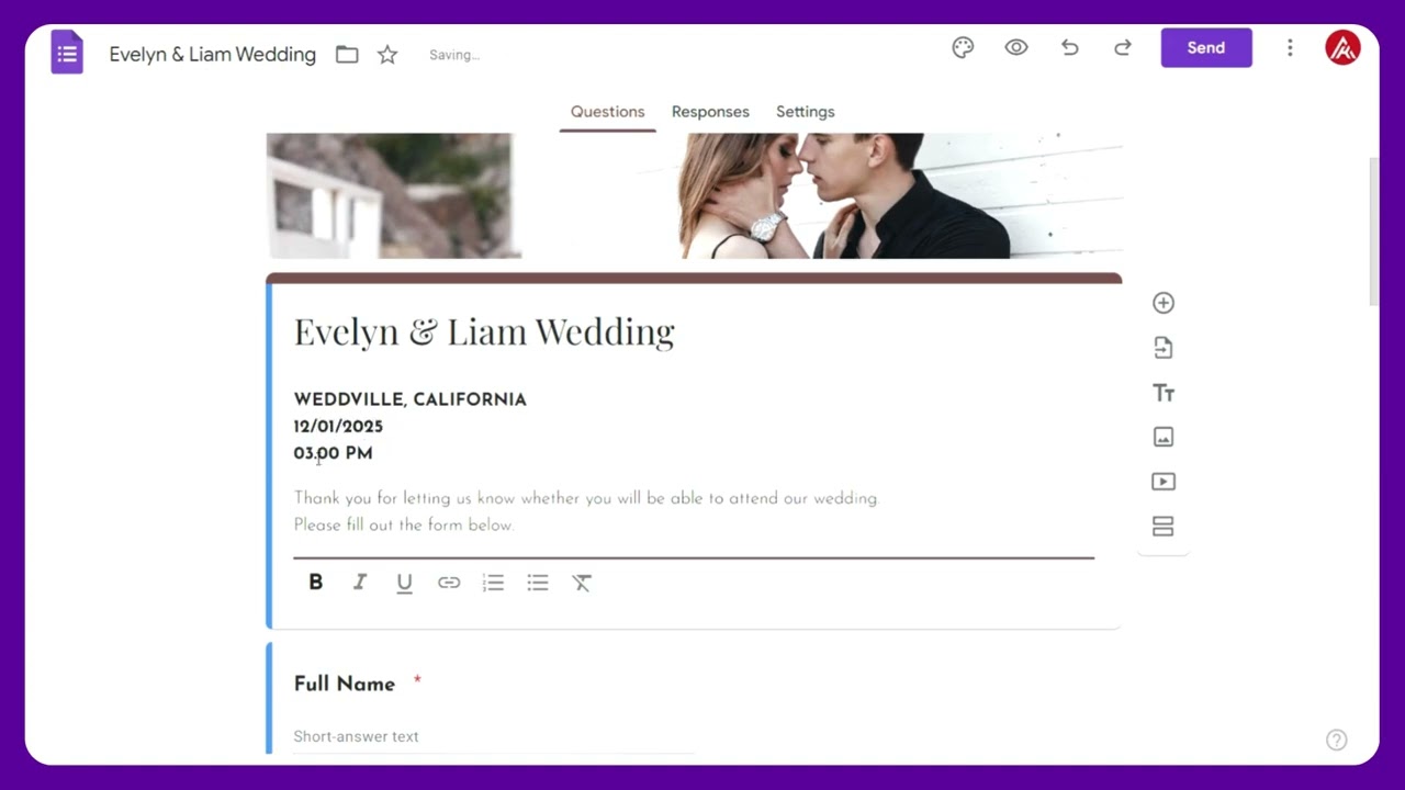 How to Set Up a Google Form for Wedding RSVPs | Easy Tutorial for Wedding  Canva Website Templates