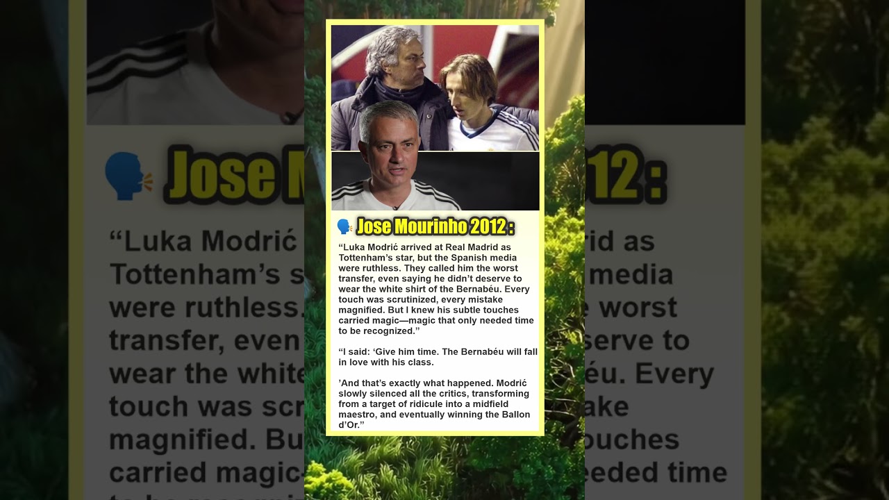 How Modrić Proved Mourinho Right #football #mourinho #modric #shorts #fyp