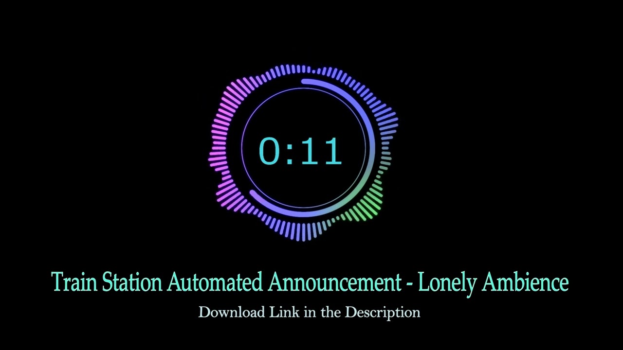 Train Station Automated Announcement | Lonely Ambience | Sound Effect