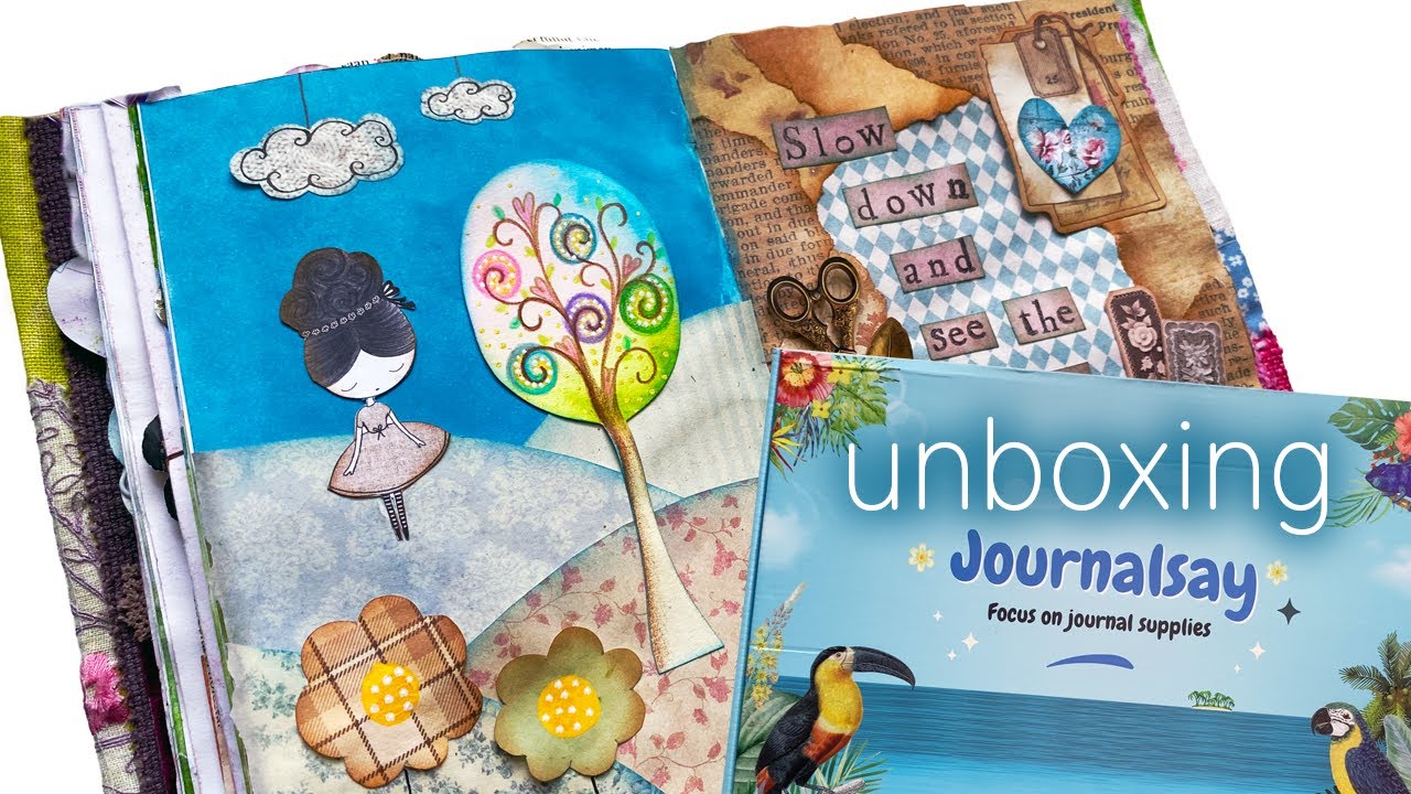 Journalsay Art supplies unboxing & Art journaling with the supplies 🩵✨