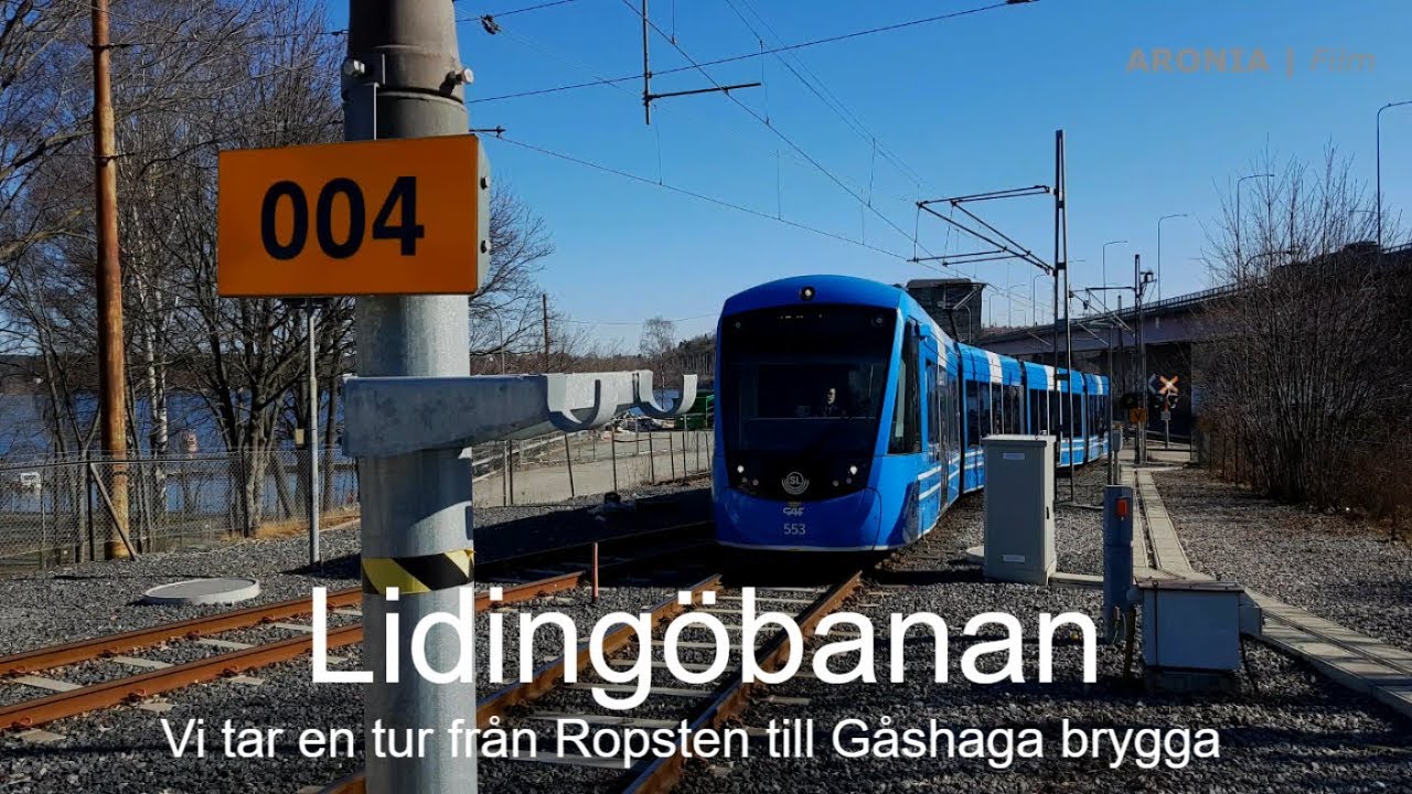 2018-04-13 LIDINGÖBANAN - Vi tar en tur med Lidingöbanan från Ropsten till Gåshaga brygga [4K]