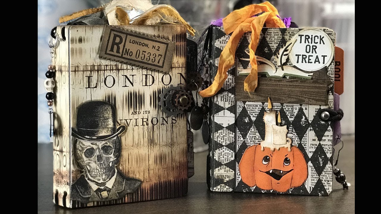 Trick or Treat and Wicked Halloween Junk Journal Flip Thrus
