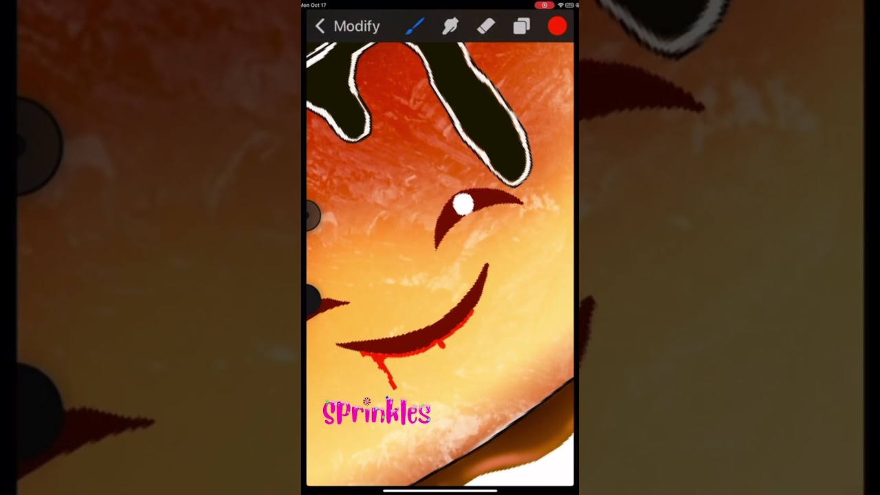 Kawaii😊 Evil 😈Flan Drawing 🍮 #sprinklesvtuber #drawing #spooky #halloween #kawaii