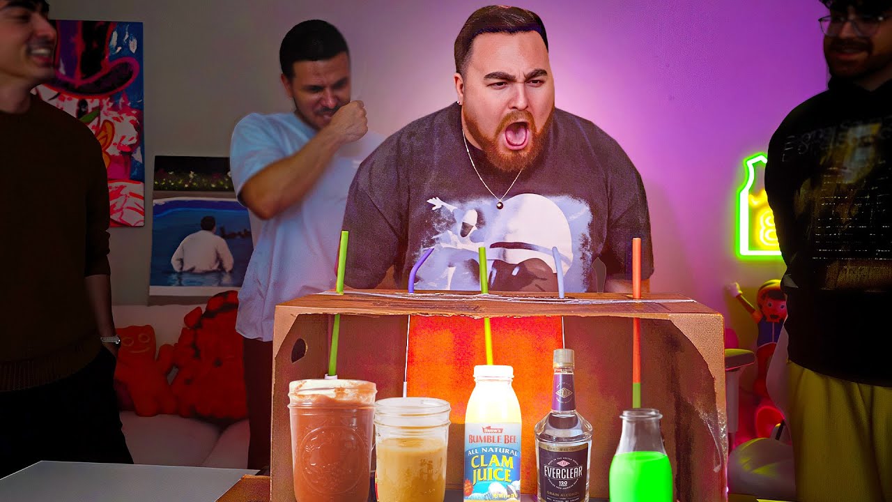 THIS WAS HILARIOUS! LosPollosTV Guess The Drink Game w/ Jake, Raf and Nick!