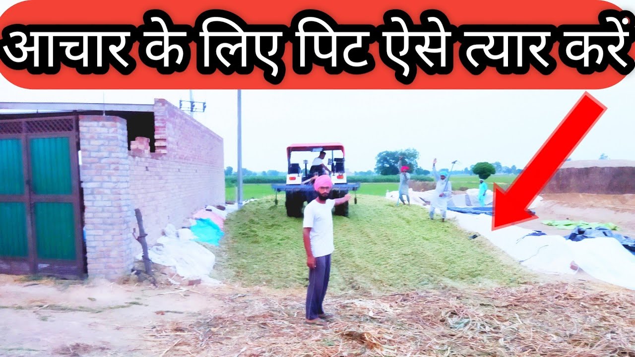 How to make silage pit,मक्की के आचार के लिए पिट कैसे त्यार करें,#Dairyfarming #silage #पंजााब।