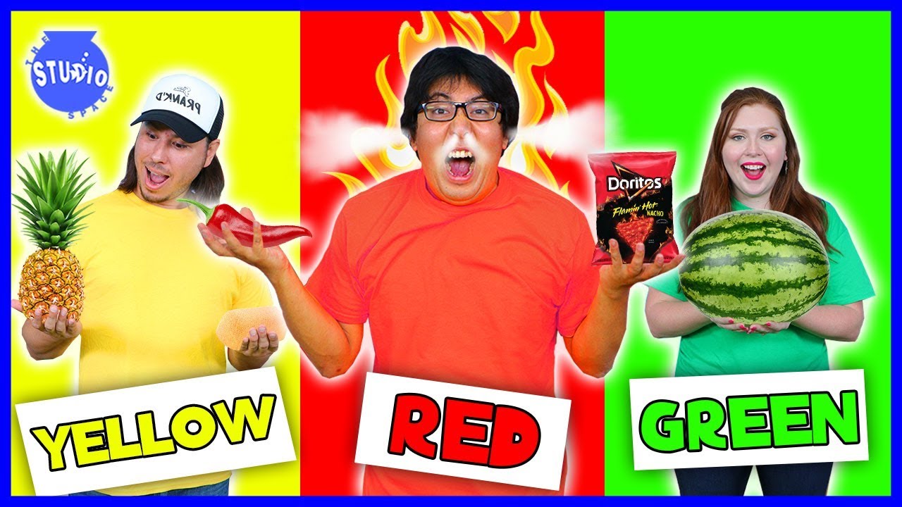 Eating Only ONE Color of Food for 24 Hours!  Rainbow Food Challenge