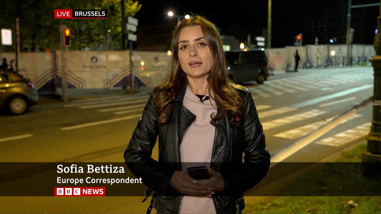 BBC News at Ten: Gunman in Brussels kills two people
