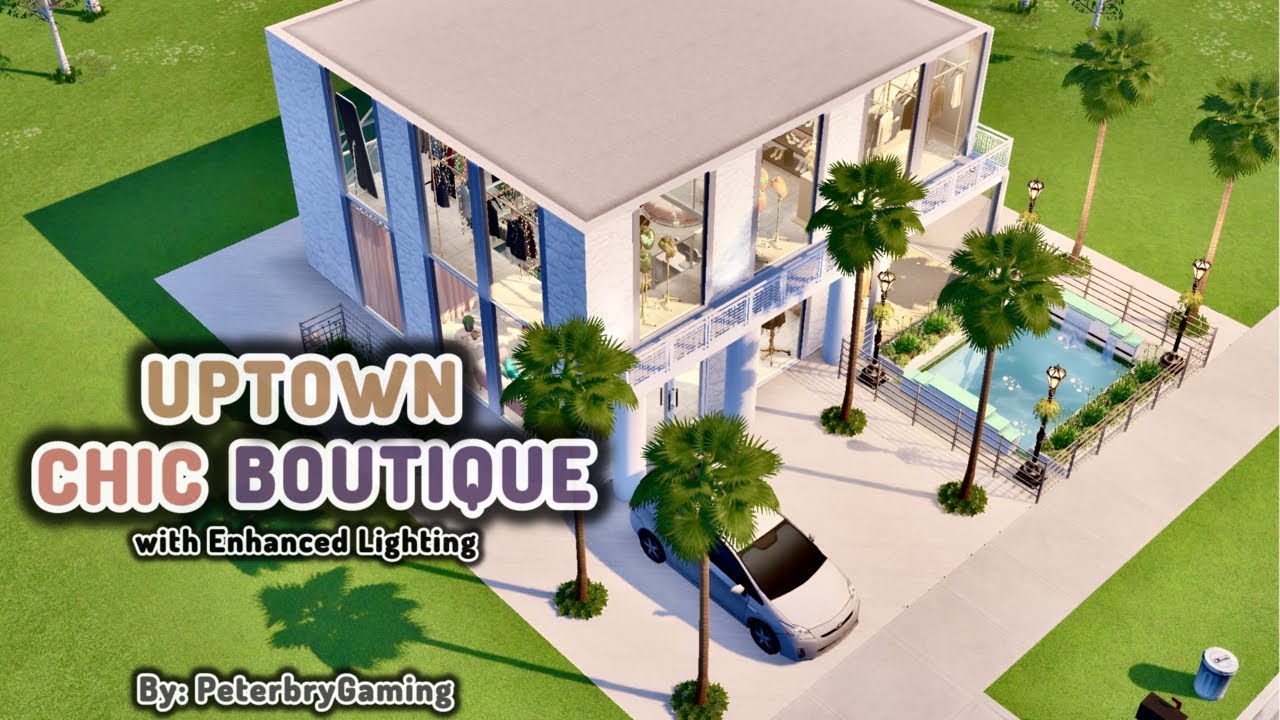Uptown Chic Boutique with Enhanced Lighting | The Sims FreePlay | Speed Build | House Tour