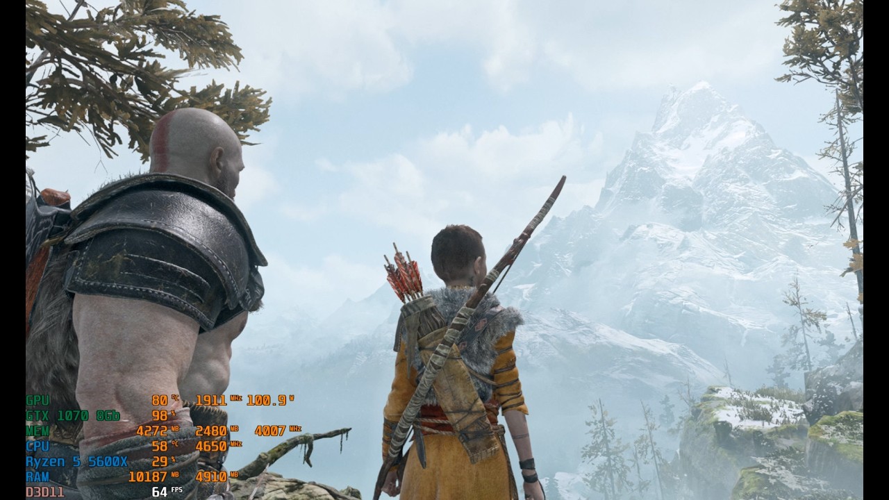 Ryzen 5 5600X GTX 1070 8GB God of War Test in 2026