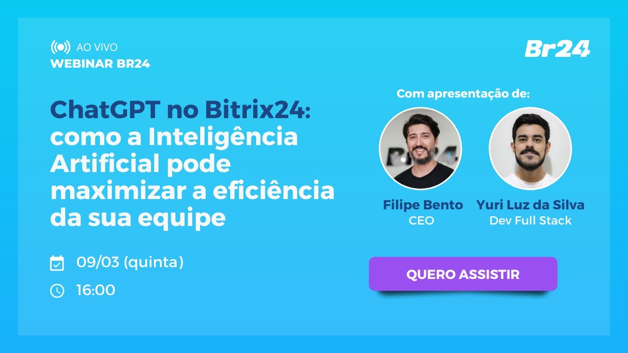 [Webinar] ChatGPT no Bitrix24: como a IA pode maximizar a eficiência da sua equipe