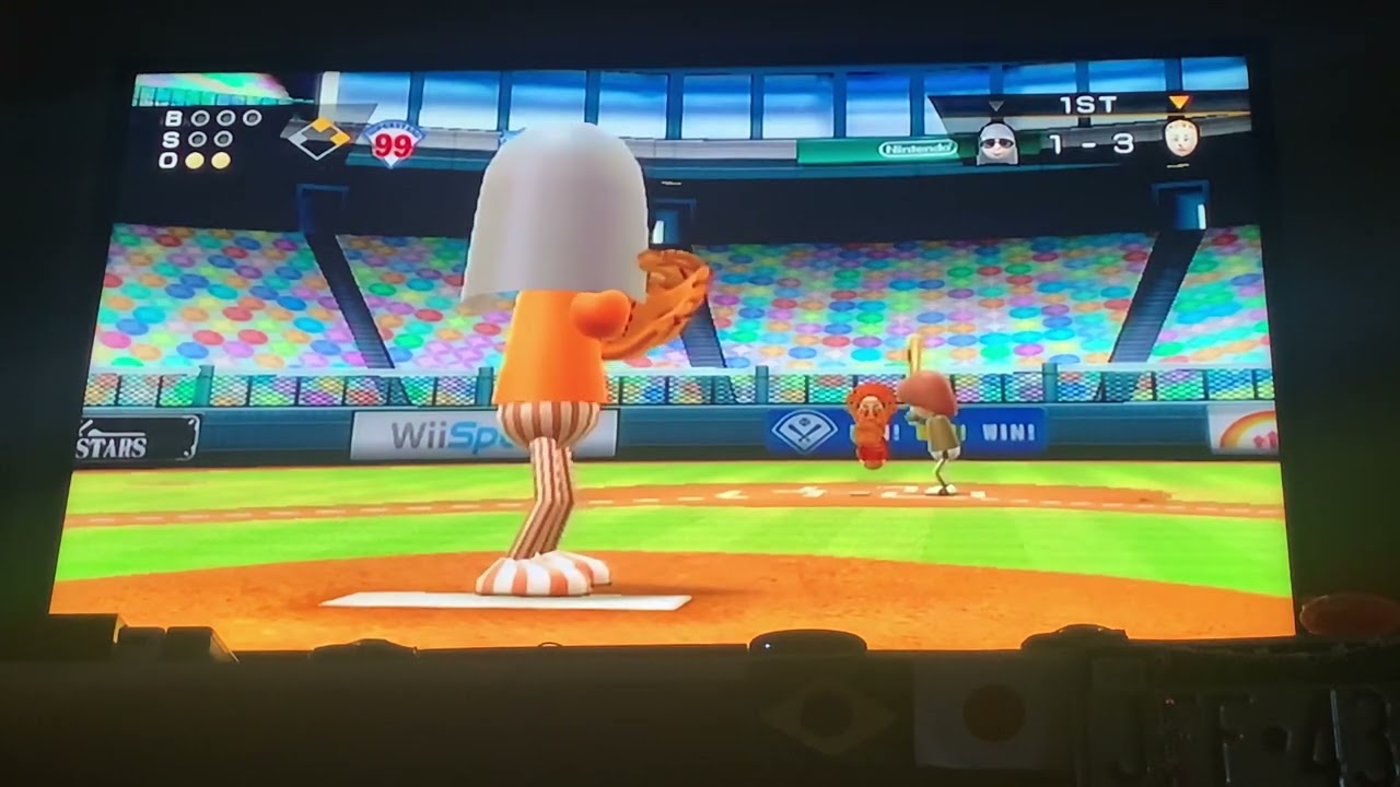 Wii sports baseball Kimberly vs Jessie
