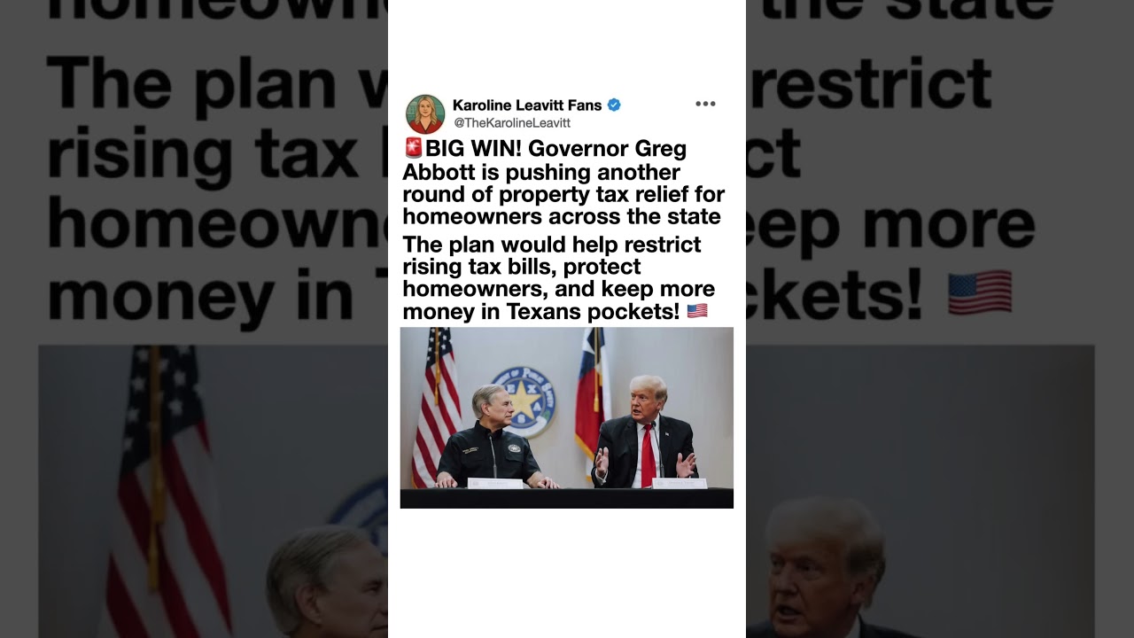 Greg Abbott's Tax Relief Plan Explained