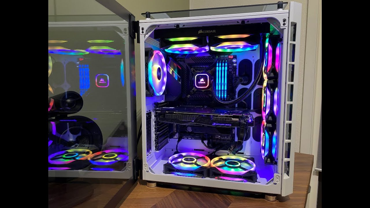 Corsair Crystal 680X full QL fan build with peeling goodness