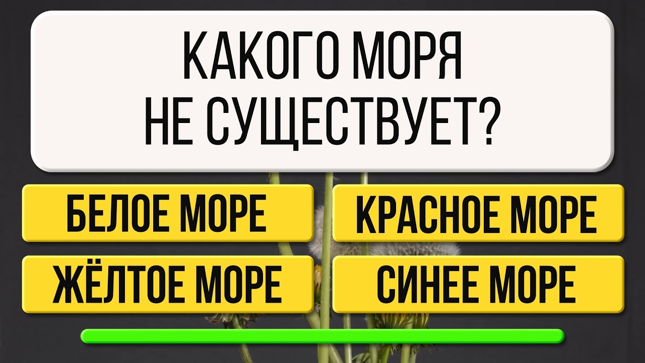Только 1 из 5 ответит на все вопросы! Как справились вы? занятные тесты на эрудицию - Викторина №1