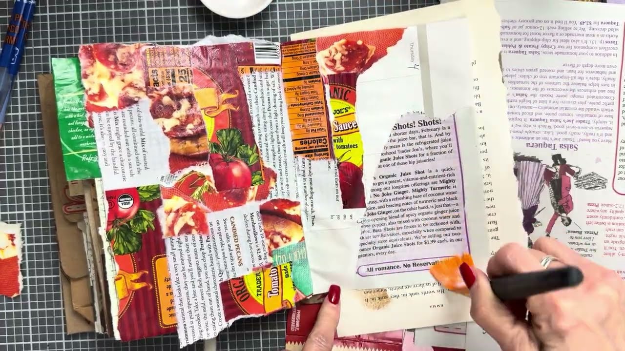 Trader Joe’s Junk Journal Part 23 #traderjoesfinds #collageart @drnmarketbydebbie #paperart
