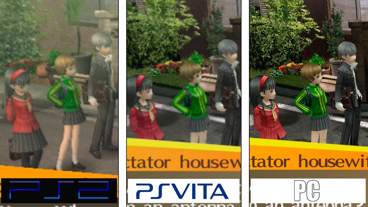 Persona 4 | PC - Vita - PS2 | 4K Graphics Comparison | All Versions