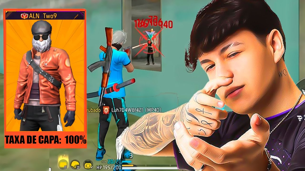 A TAXA DE UM HACK!!! TWO9 DEU 100% HS NA RANK SOLO VS SQUAD!