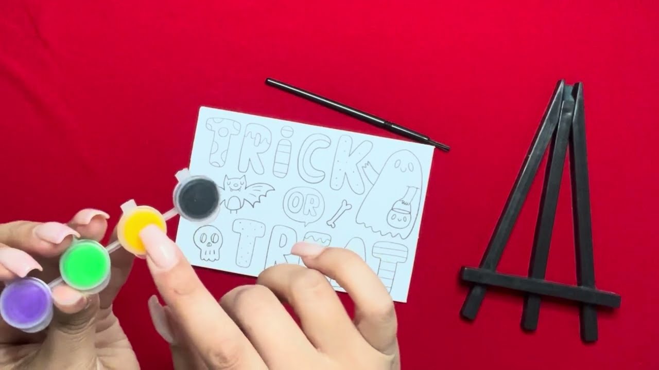 ASMR Super Relajante 🎨 Pintando y masticando chicle( Gum chewing Sounds )