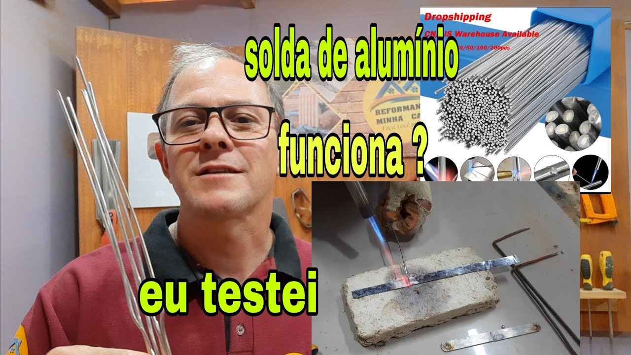 Haste de alumínio para solda. Eu testei!