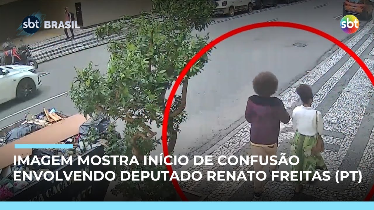 Novas imagens mostra início de briga envolvendo deputado Renato Freitas em Curitiba | #SBTBrasil