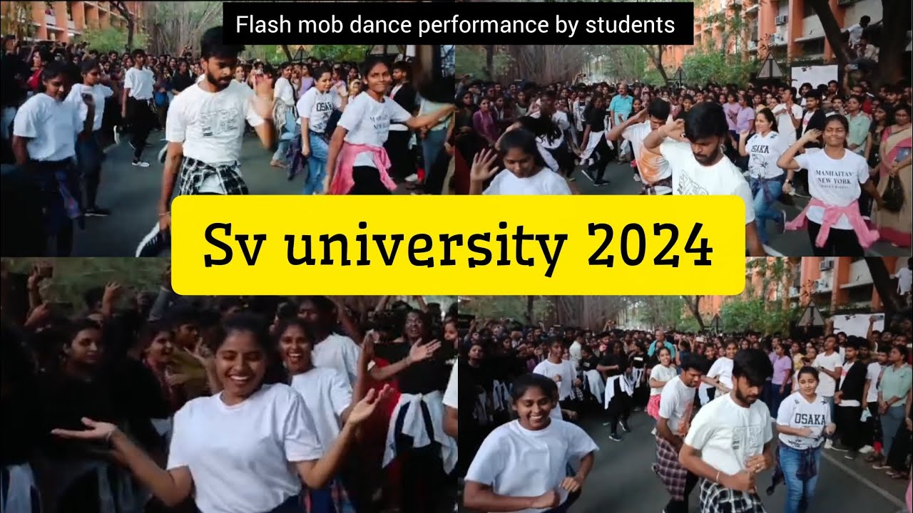 Flashmob🪩💃🏻🕺🏻||Parvathyachala||Sv university|| Tirupati||Students||Dept.of Homescince students
