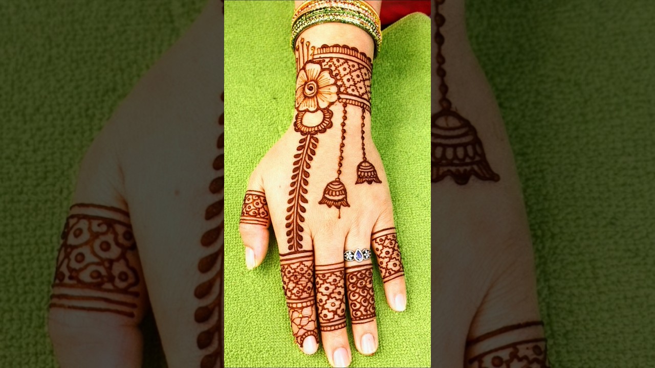 🌿 Trendy Bracelet Style Mehndi Design🌺🥰#786 #mehndi #henna #art #viral #ytshorts @niqabishagufta