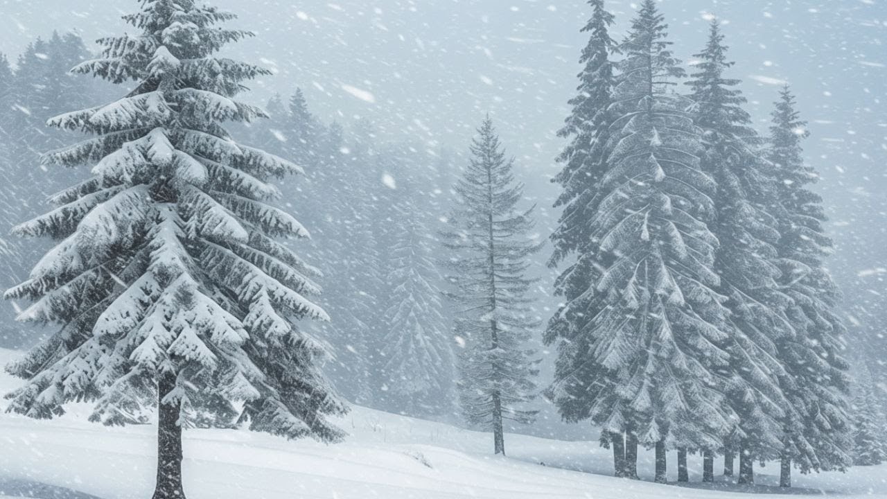 ❄️ Forêt enneigée – Bruit de neige & vent pour dormir